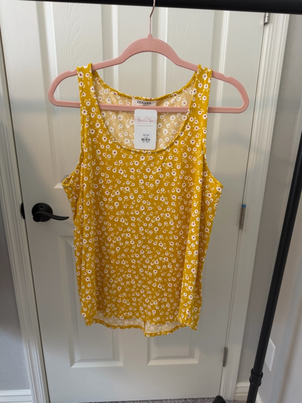 Zenana Outfitters Yellow Floral Ditsy Tank